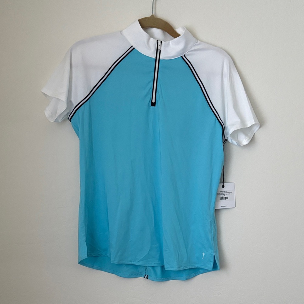 Blue and White Cycling Jersey